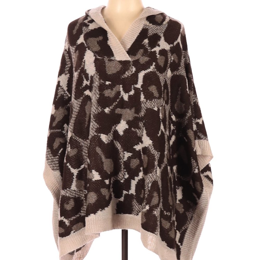 Vertigo womens Poncho Style Oversized Knitted hood